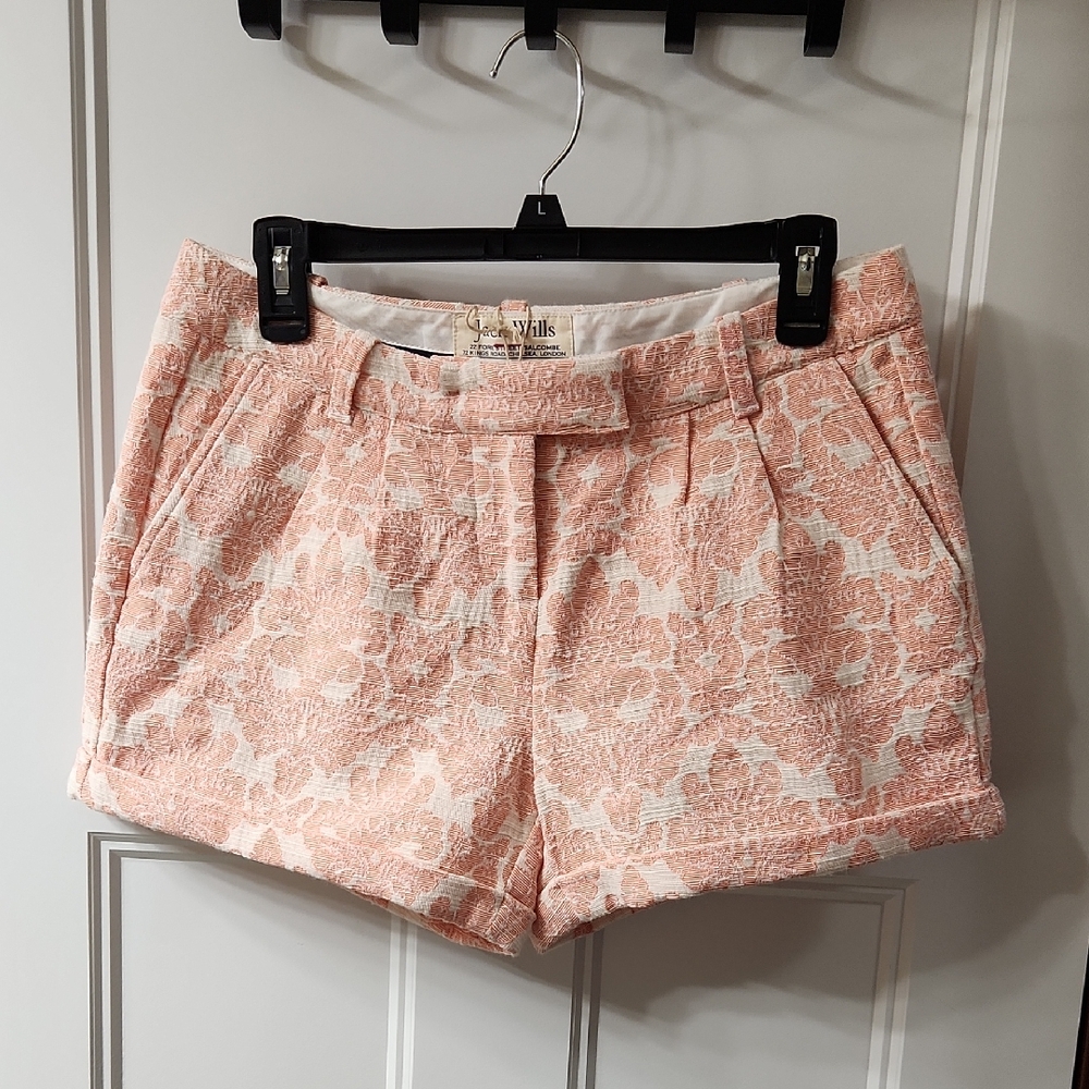 NWT Jack Wills Peach Floral Shorts - 6